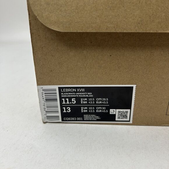 Nike Shoes LeBron 18 XVIII "Bred/Black University Red” 2023 - Picture 5 of 5